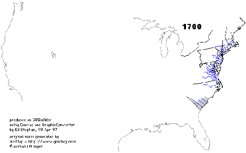 Colonial Map 1700