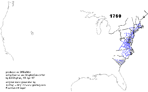 Colonial Map 1750