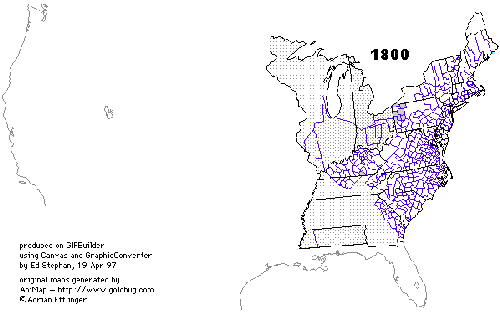 United States Map 1800