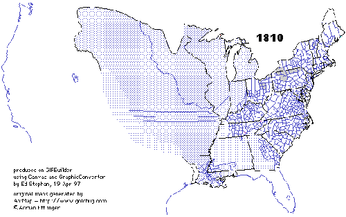 United States Map 1810