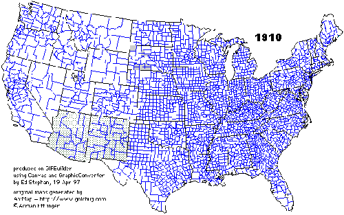 United States Map 1910
