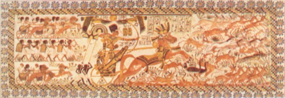 Tutankhamun scene from casket